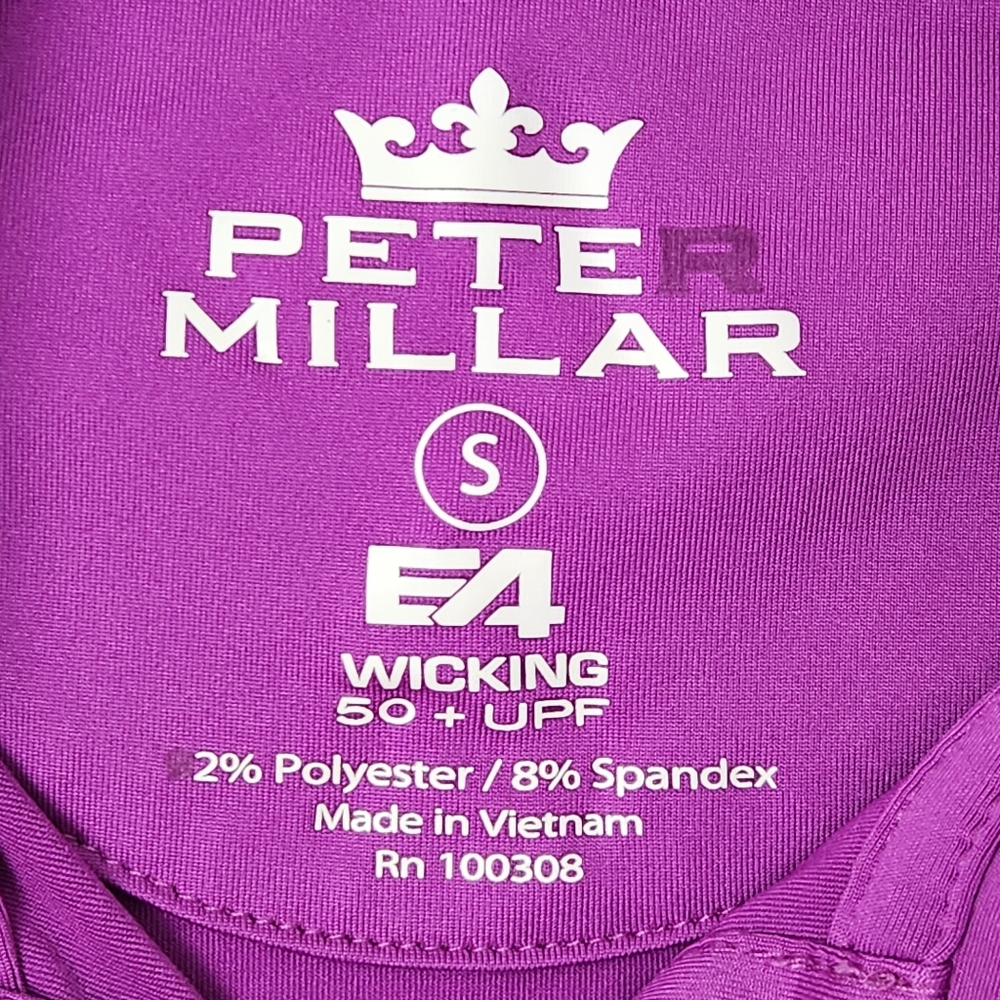 Peter Millar Polo E4 Wicking 50+UPF Women's Polo Short Sleeve Henley Shirt Small - Picture 8 of 11